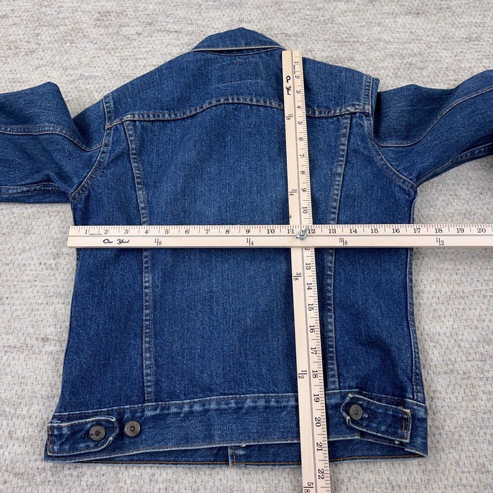 Vintage Levis Jacket Boys Size 16 Blue Denim Trucker Made USA 70704 0216 90s - Picture 10 of 14